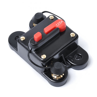 125A DC 12-24V เครื่องเสียงรถยนต์สเตอริโอ Circuit Breaker รีเซ็ตอัตโนมัติผู้ถือฟิวส์, 125A