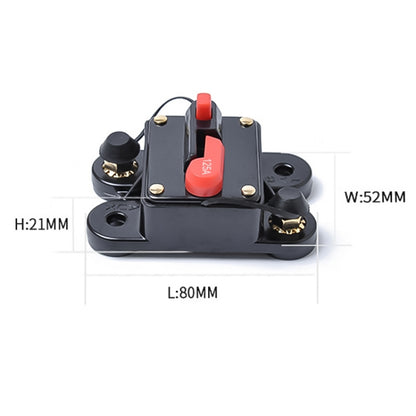 125A DC 12-24V เครื่องเสียงรถยนต์สเตอริโอ Circuit Breaker รีเซ็ตอัตโนมัติผู้ถือฟิวส์, 125A