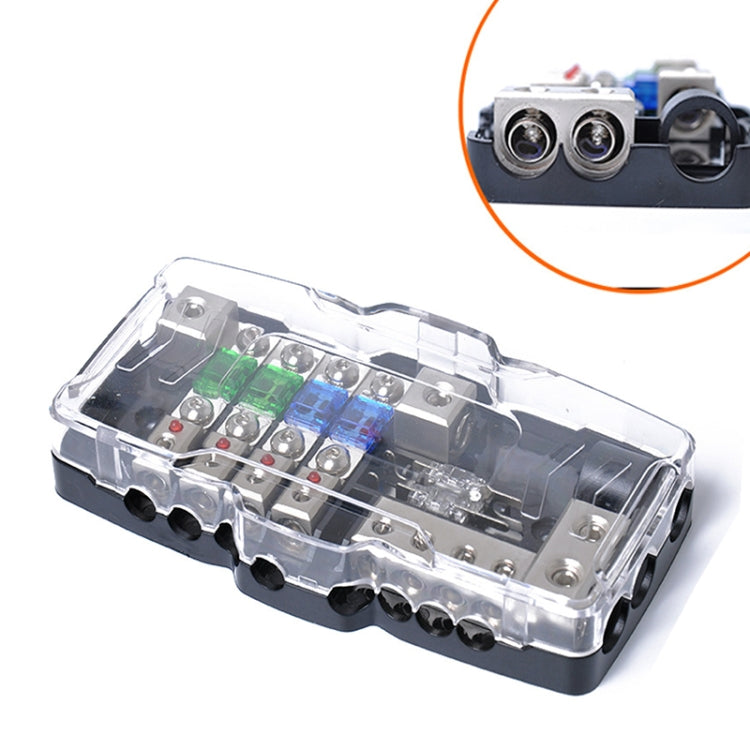 เครื่องเสียงรถยนต์สเตอริโอ Distribution Block Ground Mini ANL ฟิวส์ 4 Way ฟิวส์ 30A 60A 80Amp พร้อม LED, 4 Way Fuse Block