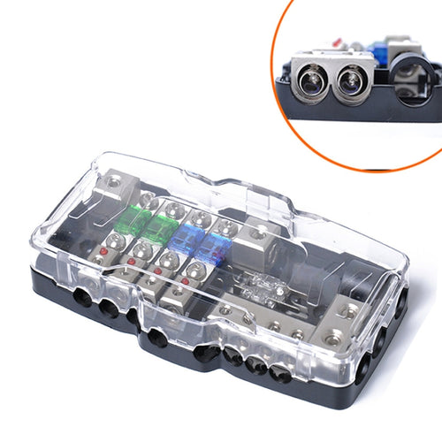 เครื่องเสียงรถยนต์สเตอริโอ Distribution Block Ground Mini ANL ฟิวส์ 4 Way ฟิวส์ 30A 60A 80Amp พร้อม LED, 4 Way Fuse Block