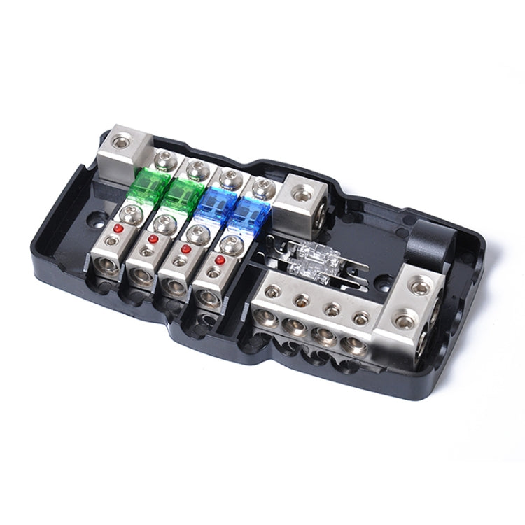 เครื่องเสียงรถยนต์สเตอริโอ Distribution Block Ground Mini ANL ฟิวส์ 4 Way ฟิวส์ 30A 60A 80Amp พร้อม LED, 4 Way Fuse Block