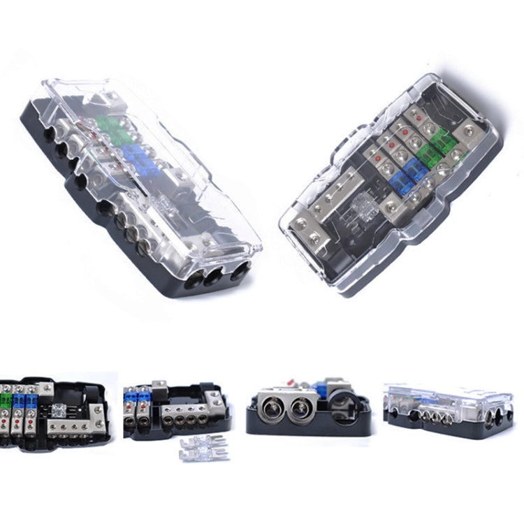 เครื่องเสียงรถยนต์สเตอริโอ Distribution Block Ground Mini ANL ฟิวส์ 4 Way ฟิวส์ 30A 60A 80Amp พร้อม LED, 4 Way Fuse Block