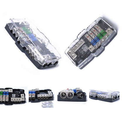 เครื่องเสียงรถยนต์สเตอริโอ Distribution Block Ground Mini ANL ฟิวส์ 4 Way ฟิวส์ 30A 60A 80Amp พร้อม LED, 4 Way Fuse Block