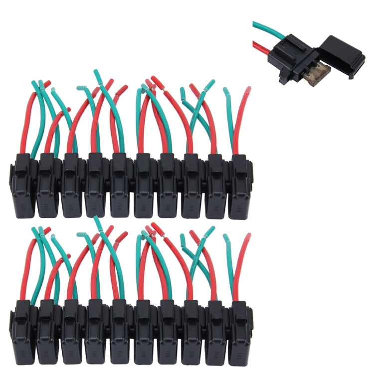 20 ชิ้นผู้ถือกล่องฟิวส์ใบมีดรถที่ถอดออกได้, 20 PCS Blade Fuse Box Holder