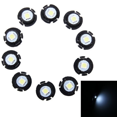 10 ชิ้น 0.3 วัตต์ T6.5 ลิ่มแผงหน้าปัดไฟ LED แดชบอร์ดมาตรวัดคลัสเตอร์ตัวบ่งชี้โคมไฟหลอดไฟ, 0.3W T6.5