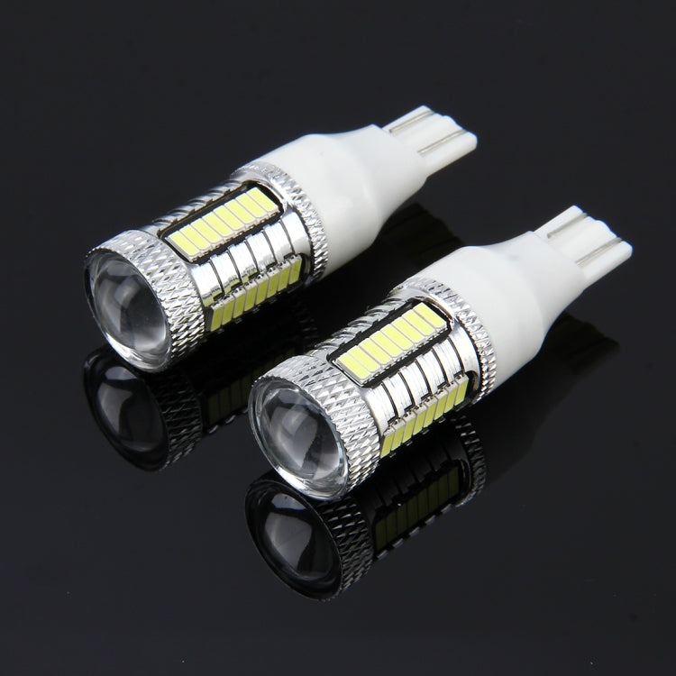 2 ชิ้น T15 10 วัตต์ 650 LM 6000K ไฟเบรกรถยนต์อัตโนมัติไฟสำรองไฟสำรองพร้อมหลอดไฟ CREE 1 ดวงและหลอดไฟ LED SMD-4014 32 ดวง DC 12V, T15