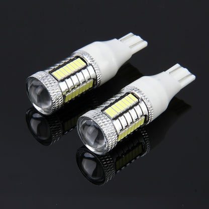 2 ชิ้น T15 10 วัตต์ 650 LM 6000K ไฟเบรกรถยนต์อัตโนมัติไฟสำรองไฟสำรองพร้อมหลอดไฟ CREE 1 ดวงและหลอดไฟ LED SMD-4014 32 ดวง DC 12V, T15
