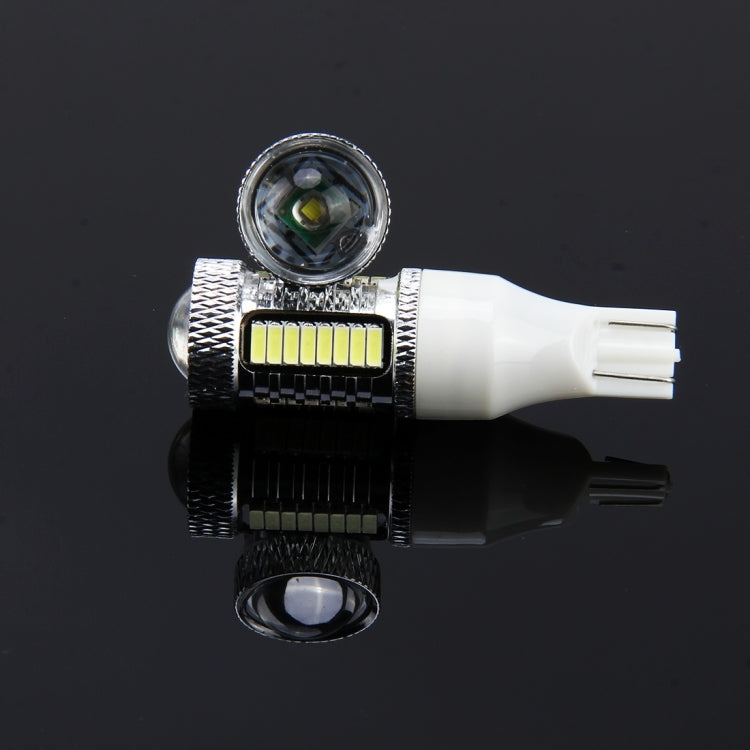 2 ชิ้น T15 10 วัตต์ 650 LM 6000K ไฟเบรกรถยนต์อัตโนมัติไฟสำรองไฟสำรองพร้อมหลอดไฟ CREE 1 ดวงและหลอดไฟ LED SMD-4014 32 ดวง DC 12V, T15