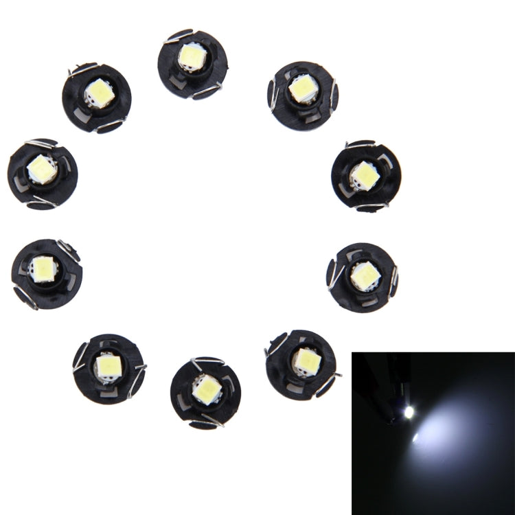 10 ชิ้น 0.5 วัตต์ T4.2 ลิ่มแผงหน้าปัดไฟ LED แดชบอร์ดมาตรวัดคลัสเตอร์ตัวบ่งชี้โคมไฟหลอดไฟ, 0.5W T4.2