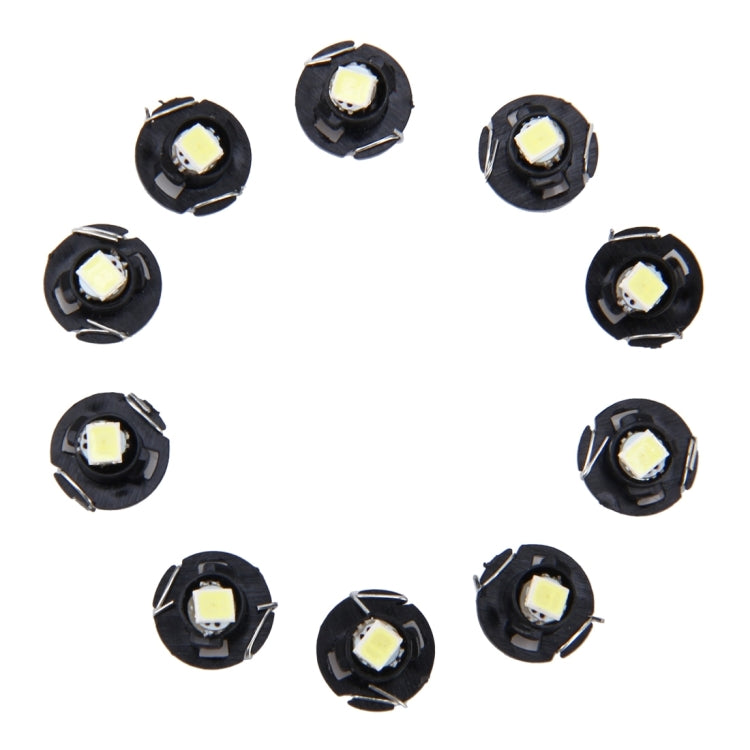 10 ชิ้น 0.5 วัตต์ T4.2 ลิ่มแผงหน้าปัดไฟ LED แดชบอร์ดมาตรวัดคลัสเตอร์ตัวบ่งชี้โคมไฟหลอดไฟ, 0.5W T4.2