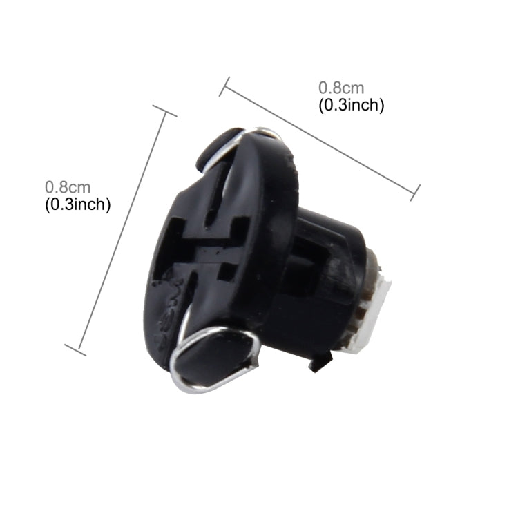 10 ชิ้น 0.5 วัตต์ T4.2 ลิ่มแผงหน้าปัดไฟ LED แดชบอร์ดมาตรวัดคลัสเตอร์ตัวบ่งชี้โคมไฟหลอดไฟ, 0.5W T4.2