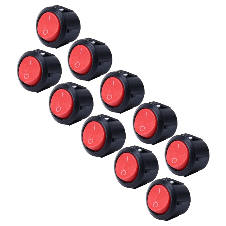 10 ชิ้นรถยนต์อัตโนมัติสากล DIY 2 พินรอบหมวกปิด - ON ปุ่มกด, Short