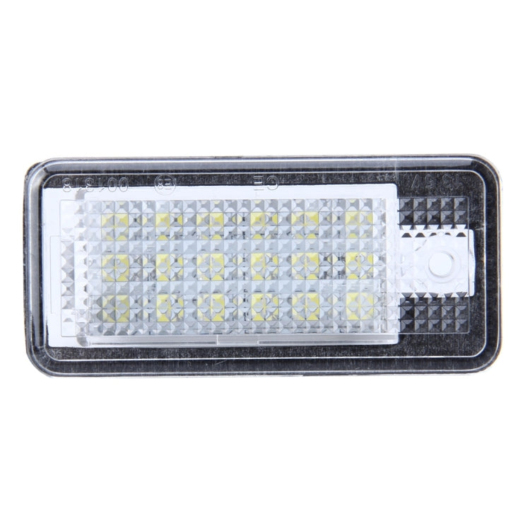 ไฟป้ายทะเบียน PCS 2 ดวงพร้อมหลอดไฟ SMD-3528 24 ดวงสำหรับ Audi, For Audi with 24 SMD-3528 Lamps