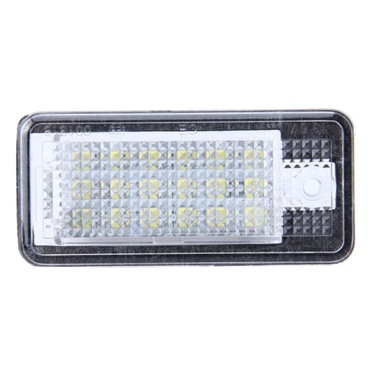 ไฟป้ายทะเบียน PCS 2 ดวงพร้อมหลอดไฟ SMD-3528 24 ดวงสำหรับ Audi, For Audi with 24 SMD-3528 Lamps