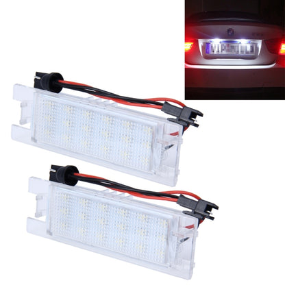 ไฟป้ายทะเบียน PCS 2 ดวงพร้อมหลอดไฟ SMD-3528 24 ดวงสำหรับ Opel, For Opel