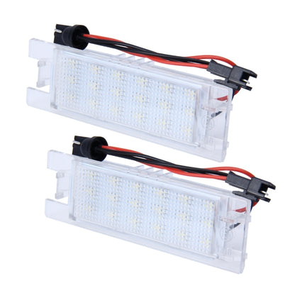 ไฟป้ายทะเบียน PCS 2 ดวงพร้อมหลอดไฟ SMD-3528 24 ดวงสำหรับ Opel, For Opel