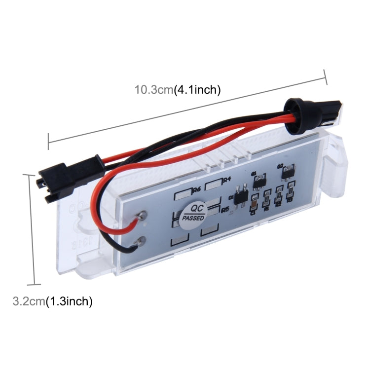 ไฟป้ายทะเบียน PCS 2 ดวงพร้อมหลอดไฟ SMD-3528 24 ดวงสำหรับ Opel, For Opel