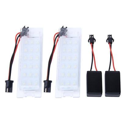 ไฟป้ายทะเบียน PCS 2 ดวงพร้อมหลอดไฟ SMD-3528 24 ดวงสำหรับ Opel, For Opel