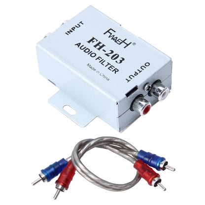 FH-203 12V เครื่องเสียงรถยนต์ เครื่องขยายเสียง ตัวกรองสัญญาณรบกวน RCA Plug Loop Isolator สำหรับ DVD Stereos, FH-203