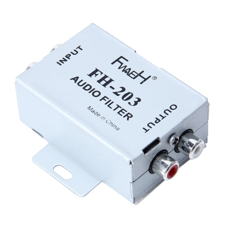 FH-203 12V เครื่องเสียงรถยนต์ เครื่องขยายเสียง ตัวกรองสัญญาณรบกวน RCA Plug Loop Isolator สำหรับ DVD Stereos, FH-203