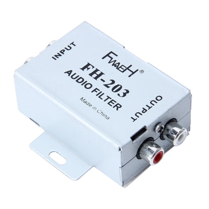 FH-203 12V เครื่องเสียงรถยนต์ เครื่องขยายเสียง ตัวกรองสัญญาณรบกวน RCA Plug Loop Isolator สำหรับ DVD Stereos, FH-203
