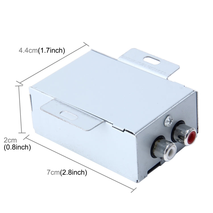 FH-203 12V เครื่องเสียงรถยนต์ เครื่องขยายเสียง ตัวกรองสัญญาณรบกวน RCA Plug Loop Isolator สำหรับ DVD Stereos, FH-203