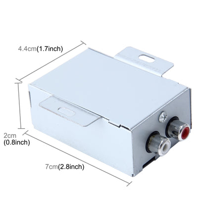 FH-203 12V เครื่องเสียงรถยนต์ เครื่องขยายเสียง ตัวกรองสัญญาณรบกวน RCA Plug Loop Isolator สำหรับ DVD Stereos, FH-203