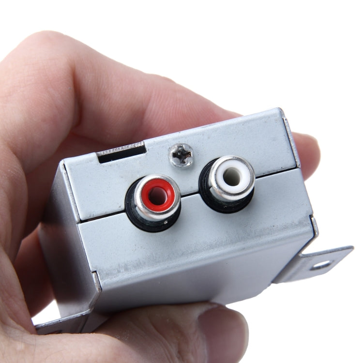 FH-203 12V เครื่องเสียงรถยนต์ เครื่องขยายเสียง ตัวกรองสัญญาณรบกวน RCA Plug Loop Isolator สำหรับ DVD Stereos, FH-203