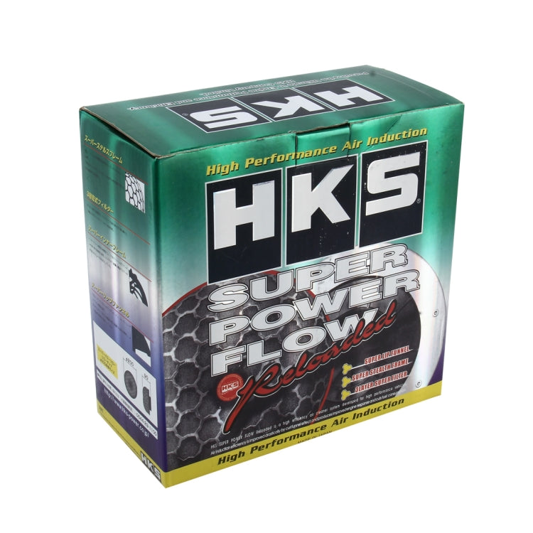 HKS เห็ดกลม 76 มม. พลังพิเศษทำความสะอาดรถ ไส้กรองอากาศ อัตราการไหล ไส้กรองแห้ง 3 ชั้น กรอบ Super Stealth ตัวกรองการไหลของอากาศเหนี่ยวนำอากาศประสิทธิภาพสูง, 10cm