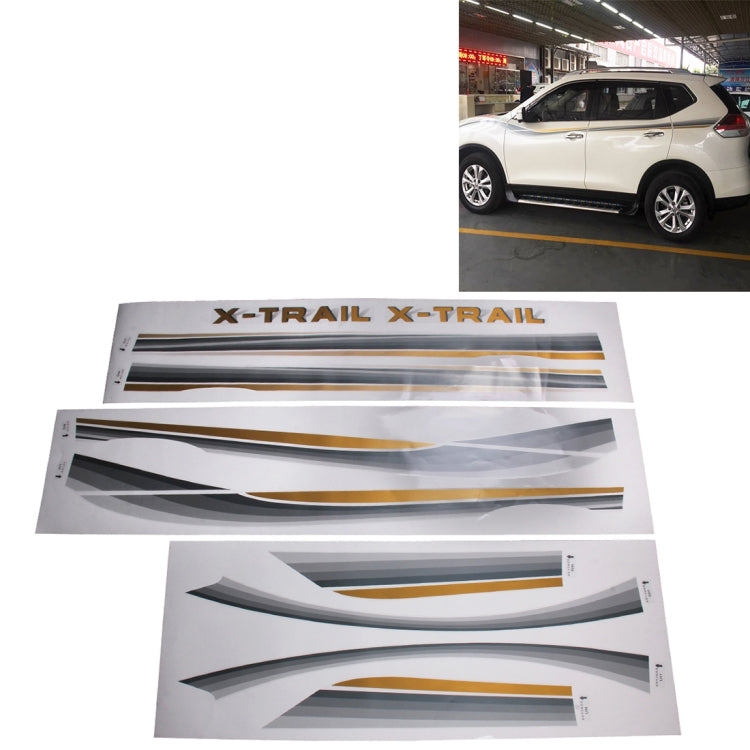3 ชิ้น SUV Body แถบตกแต่งรถยี่ห้อ Streamline Shining สติกเกอร์สำหรับ Honda CRV Nissarl X-Trail/Qashqai /Murano Series, Strip Brand Car Streamline Shining Sticker