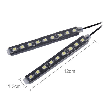 2 in 1 4.5W 18 SMD-5050-LEDs RGB รถ ตกแต่งพื้นภายในบรรยากาศโคมไฟนีออน, DC 12V, 2 in 1 4.5W (White Light)