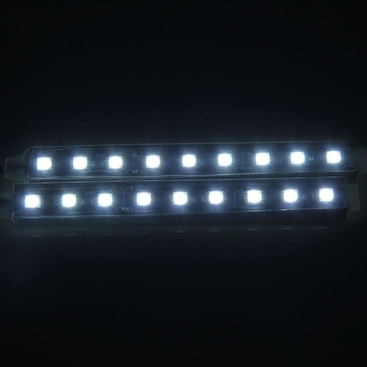 2 in 1 4.5W 18 SMD-5050-LEDs RGB รถ ตกแต่งพื้นภายในบรรยากาศโคมไฟนีออน, DC 12V, 2 in 1 4.5W (White Light)