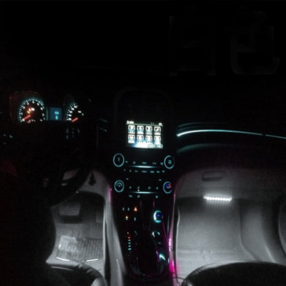 2 in 1 4.5W 18 SMD-5050-LEDs RGB รถ ตกแต่งพื้นภายในบรรยากาศโคมไฟนีออน, DC 12V, 2 in 1 4.5W (White Light)