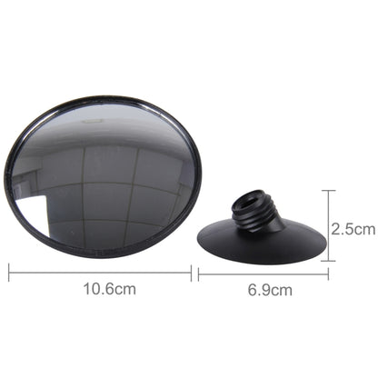 3R-098 กระจกมองข้างจุดบอดรถยนต์มุมกว้างเส้นผ่านศูนย์กลาง: 9.8 ซม, 3R-098 (Black)