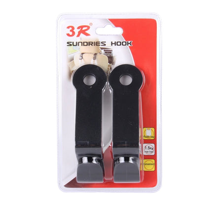 2 ชิ้น 3R 1.5 กิโลกรัมความจุในการโหลดรถเบาะหลังสะดวกเบ็ดเตล็ดตะขอสำหรับถือถุงพลาสติก Backbag, Car Backseat Hook
