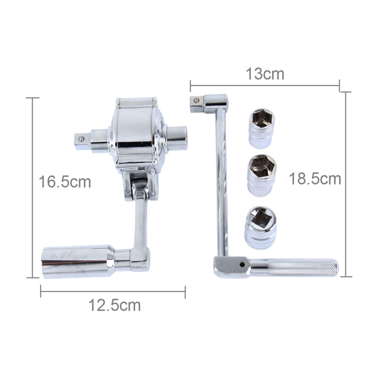 ZLB16 Heavy Duty Lug Nut เครื่องมือประหยัดแรงงานตัวคูณแรงบิดซ็อกเก็ตประแจชุด 3 ซ็อกเก็ต, ZLB16