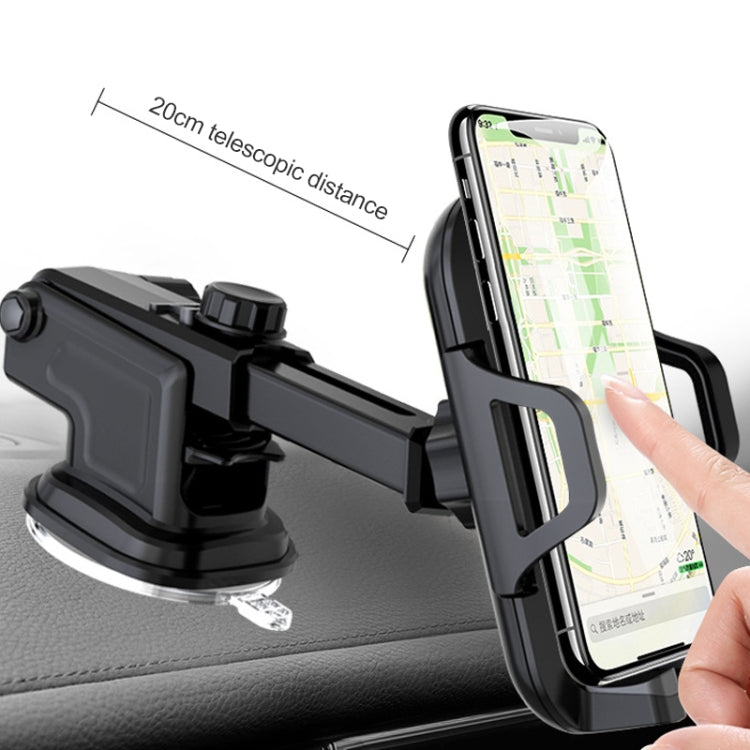 ที่วางโทรศัพท์ในรถยนต์แบบยึดติดรถยนต์แบบมัลติฟังก์ชั่น, Suction Cup Mount Phone Holder (Black)