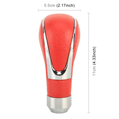 Universal รถหนัง PU และโลหะเกียร์ SHIFT KNOB ดัดแปลง Auto รถเกียร์ SHIFT LEVER KNOB, Gear Shift Knob(Red), Shift Knob 2