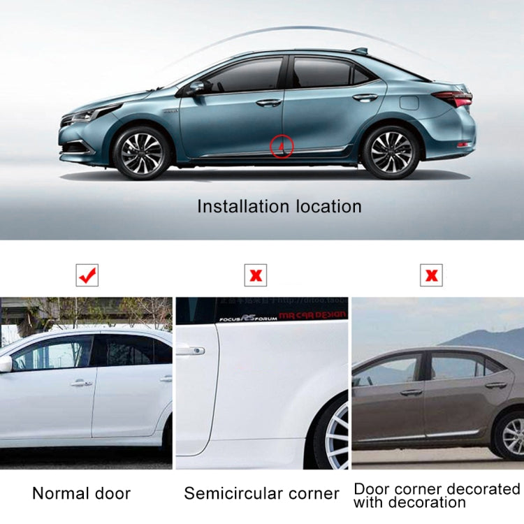 Universal รถซิลิโคน Anti-collision สติกเกอร์มุมประตู, Black, Blue, Red, White
