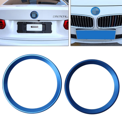 2 ชิ้น/เซ็ตโลหะผสมสังกะสีพวงมาลัยแหวนตกแต่งสติ๊กเกอร์โลโก้แต่งรถการปรับเปลี่ยนรถด้านหน้าโลโก้แหวนตกแต่งฝาครอบด้านหลังตัดฝากระโปรงสัญลักษณ์แหวนสำหรับ BMW 3 Series, For BMW 3 Series