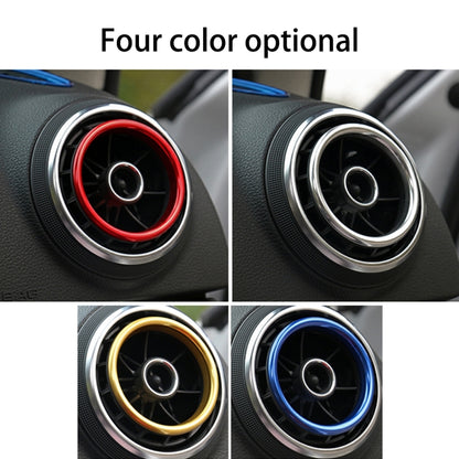 4 ชิ้นรถ Outlet แหวนตกแต่งอลูมิเนียม Air Outlet Chrome Trim แหวนรถแดชบอร์ดช่องระบายอากาศฝาครอบสติกเกอร์ตกแต่งสำหรับ Audi A3, For Audi A3