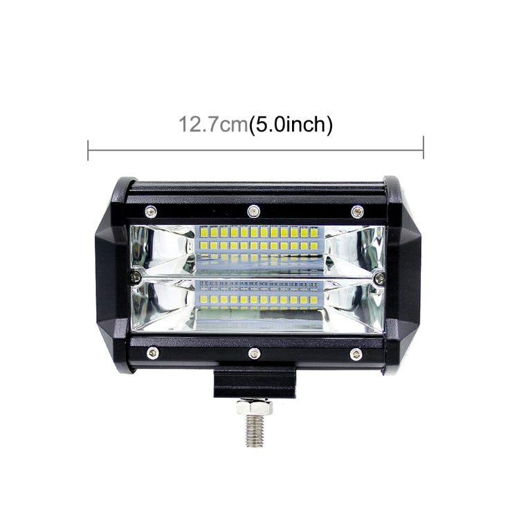 5 นิ้ว 18W 24 LED กันน้ำ IP67 สองบาร์ดัดแปลงไฟ Off-road Spotlight ไฟรถทำงานไฟ DC 9-48V, Spot/72W/6000K 3000LM, Yellow/18W/3000K 1080LM