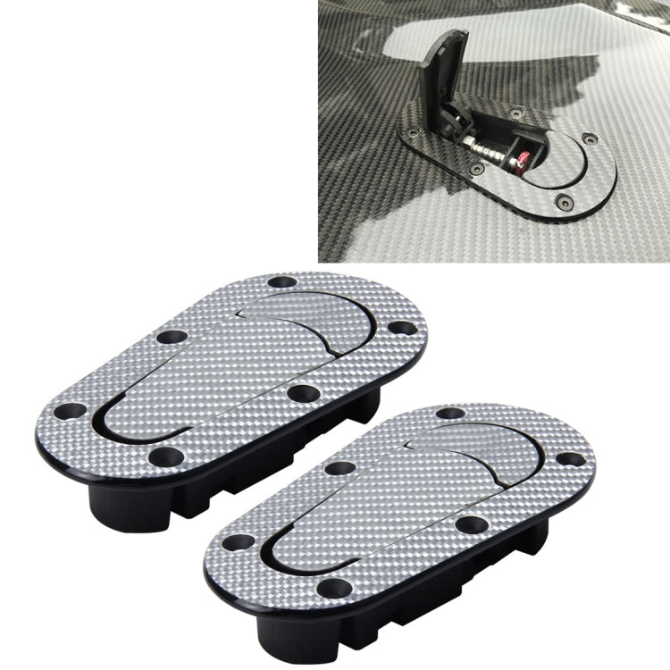คู่รถคาร์บอนไฟเบอร์ล็อคดัดแปลงล็อคทั่วไป Racing รถล็อค, Carbon Grey, (Black), with Keys(Carbon）