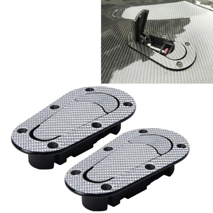 คู่รถคาร์บอนไฟเบอร์ล็อคดัดแปลงล็อคทั่วไป Racing รถล็อค, Carbon Grey, (Black), with Keys(Carbon）