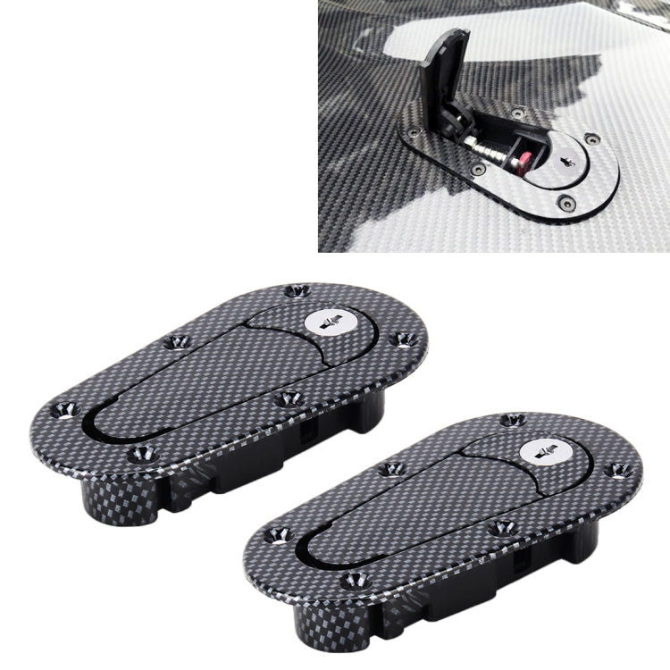 คู่รถคาร์บอนไฟเบอร์ล็อคดัดแปลงล็อคทั่วไป Racing รถล็อค, Carbon Grey, (Black), with Keys(Carbon）