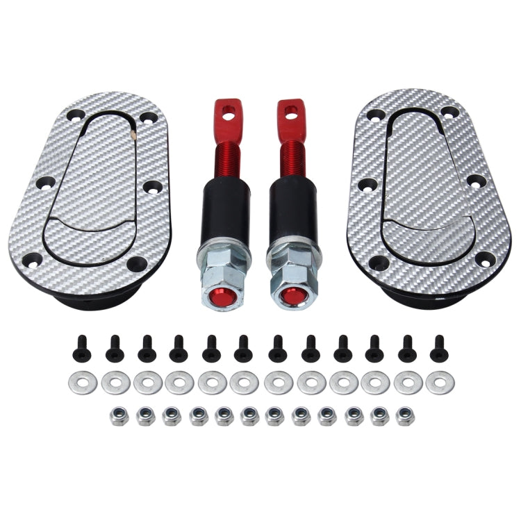 คู่รถคาร์บอนไฟเบอร์ล็อคดัดแปลงล็อคทั่วไป Racing รถล็อค, Carbon Grey, (Black), with Keys(Carbon）
