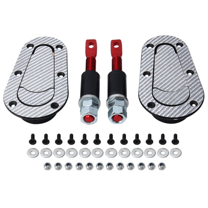 คู่รถคาร์บอนไฟเบอร์ล็อคดัดแปลงล็อคทั่วไป Racing รถล็อค, Carbon Grey, (Black), with Keys(Carbon）
