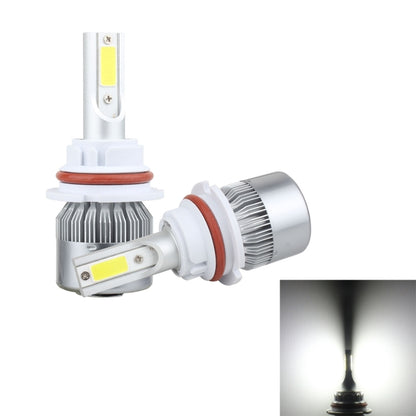 2 ชิ้น 9007 18W 1800 LM 6000K IP68 Casnbus ไฟหน้ารถ LED คงที่ในปัจจุบันพร้อมโคมไฟ 2 ซัง, DC 9-36V, 9007