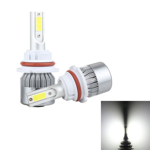 2 ชิ้น 9007 18W 1800 LM 6000K IP68 Casnbus ไฟหน้ารถ LED คงที่ในปัจจุบันพร้อมโคมไฟ 2 ซัง, DC 9-36V, 9007