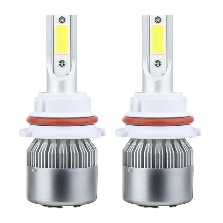 2 ชิ้น 9007 18W 1800 LM 6000K IP68 Casnbus ไฟหน้ารถ LED คงที่ในปัจจุบันพร้อมโคมไฟ 2 ซัง, DC 9-36V, 9007